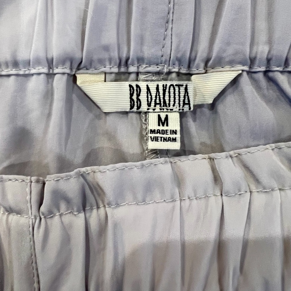 BBDakota Paper Bag High Waist Cargo Utility Light Grey Medium Shorts Wide Pocket - Picture 10 of 10